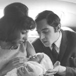 1963 - Joan with Anthony Newley & Baby Daughter, Tara